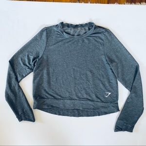 Gymshark crop long sleeve pullover M